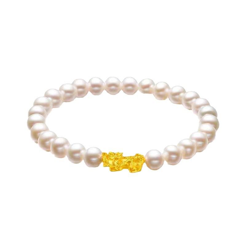 Single Pixiu Pearl Bracelet