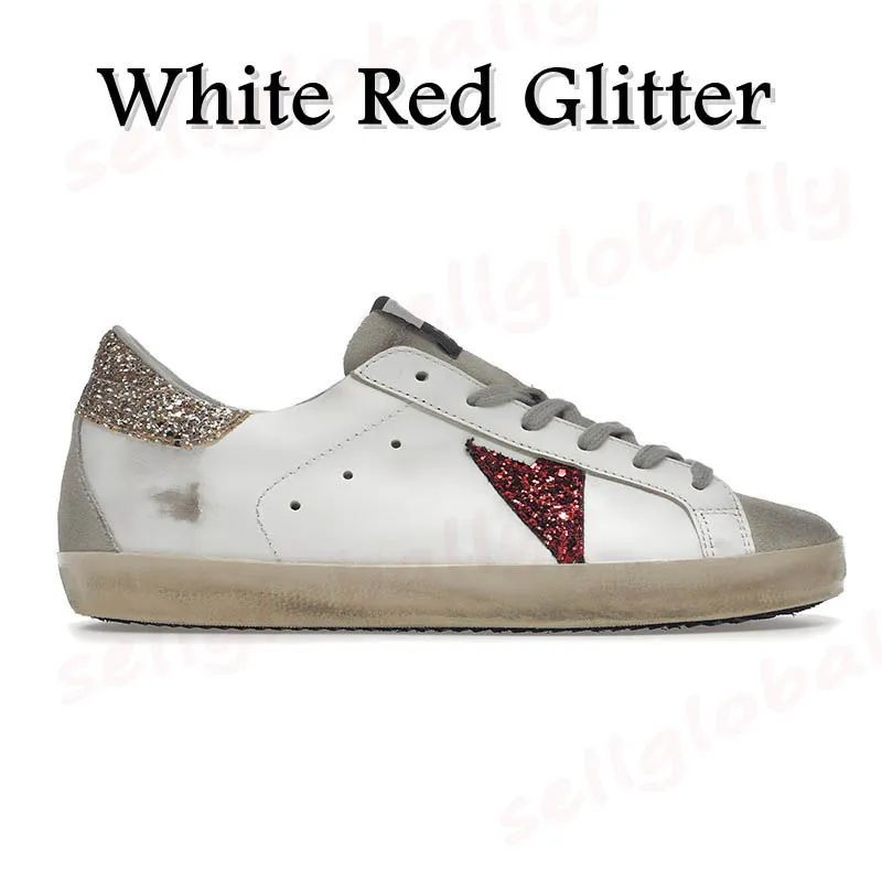 A37 White Red Glitter