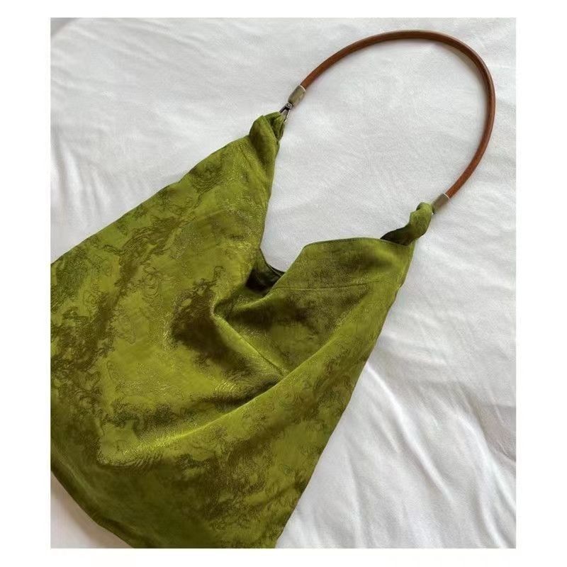 Sac jacquard vert (corde à la vache)