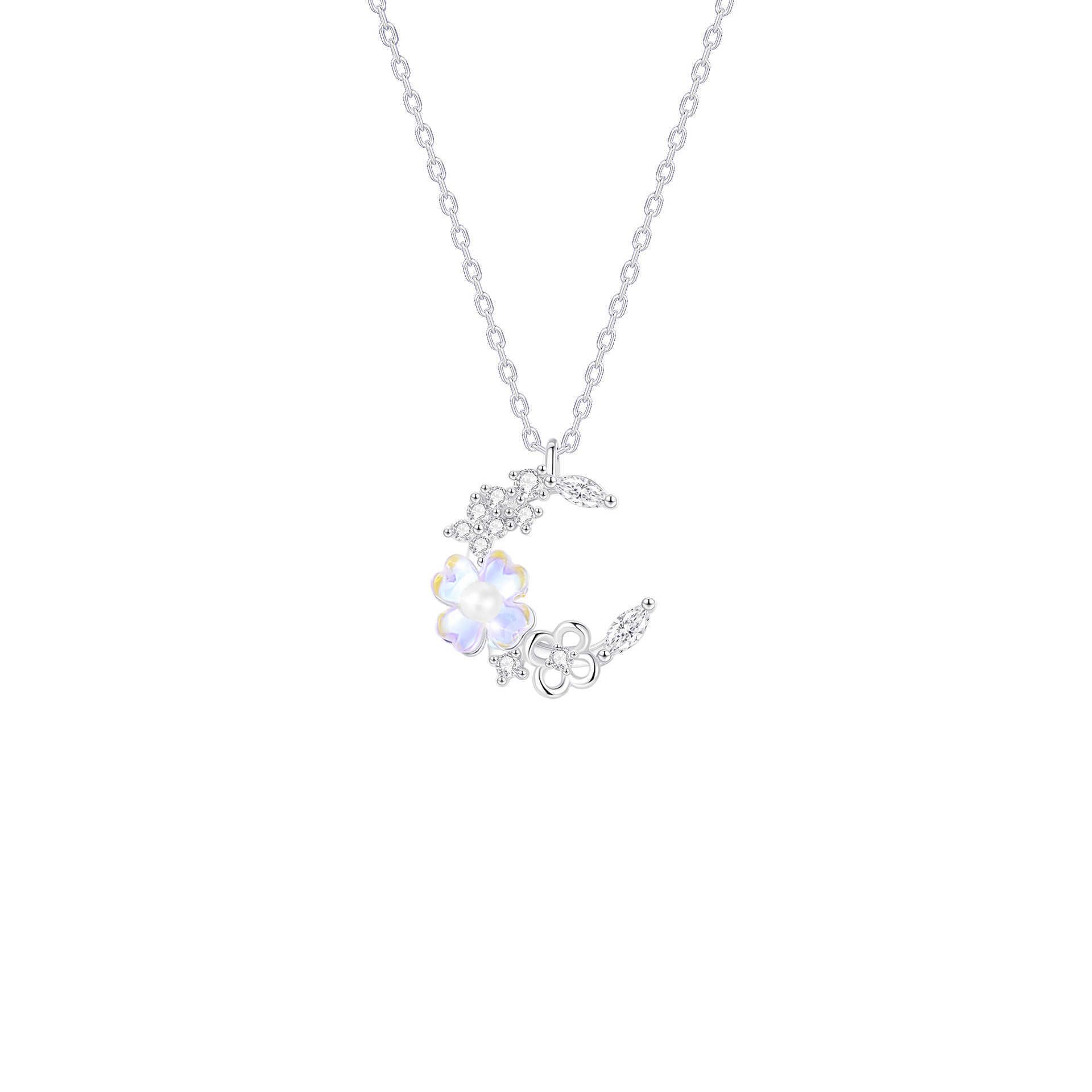 W699 Collier Lucky Moonlight-925 Silver