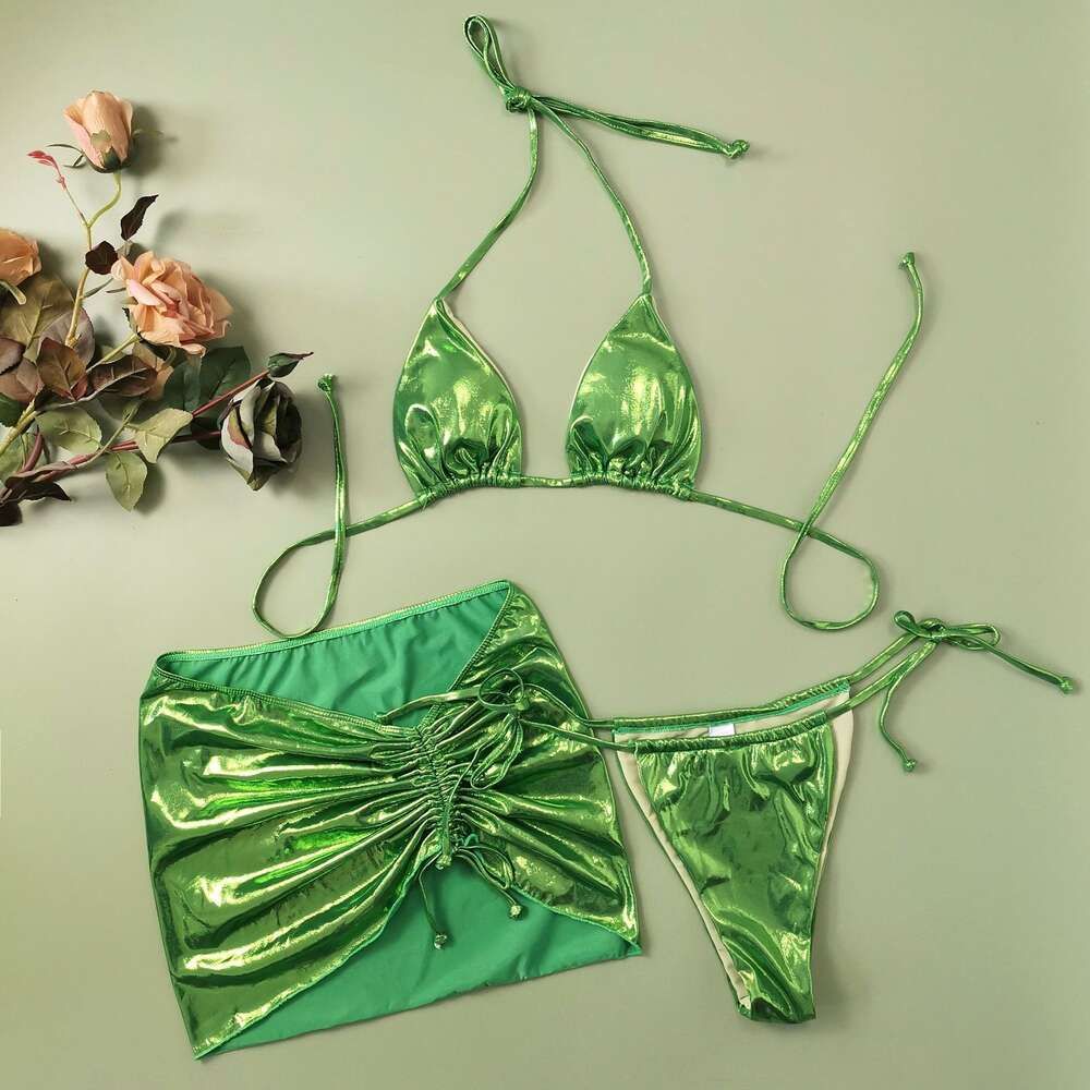 230914 Green Glossy Three Piece Set