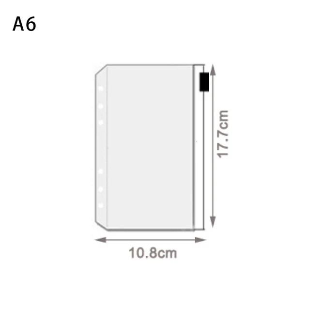 5PCS A6ジッパーポーチ