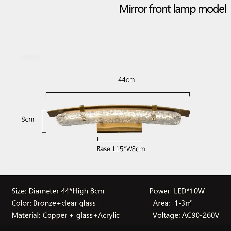 Lampe avant du miroir modifiable en Chine