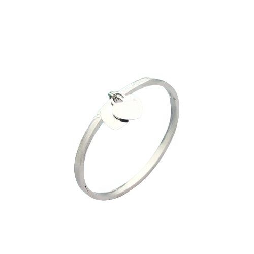 silver twoheart-bangle