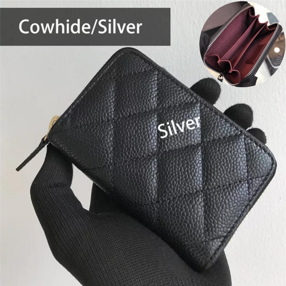 Cowhide silver logo black