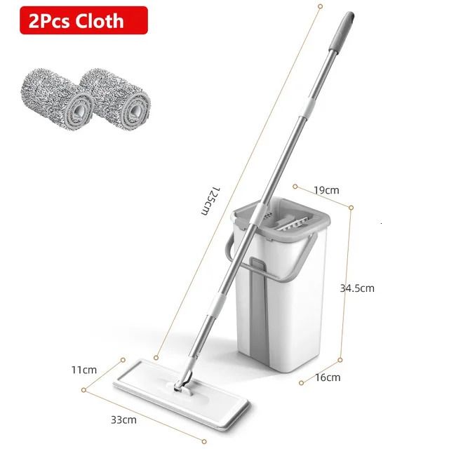 Bucket-mop-2cloth