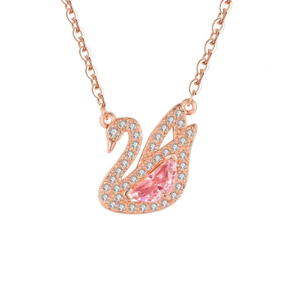 Collier Swan Rose Gold