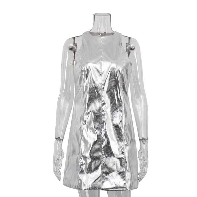 Pu Silver Dress