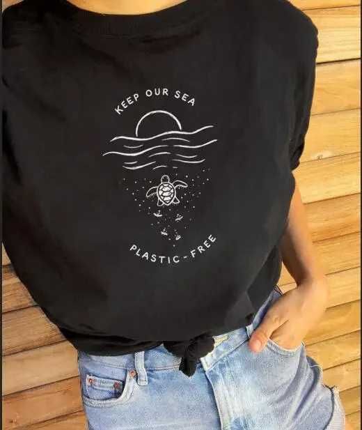 Black Tee White Text