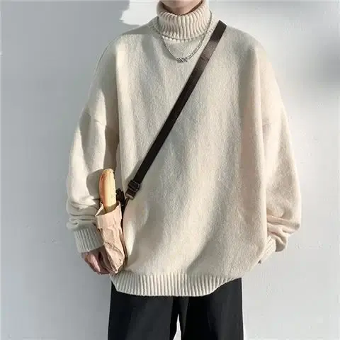 C-White Turtleneck