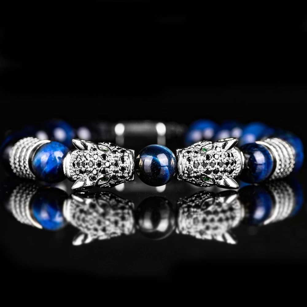 Silver Blue Black Cz