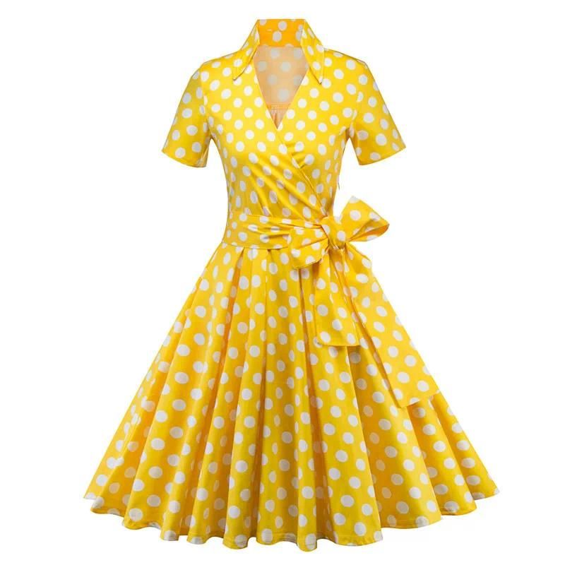 Yellow pin up dress