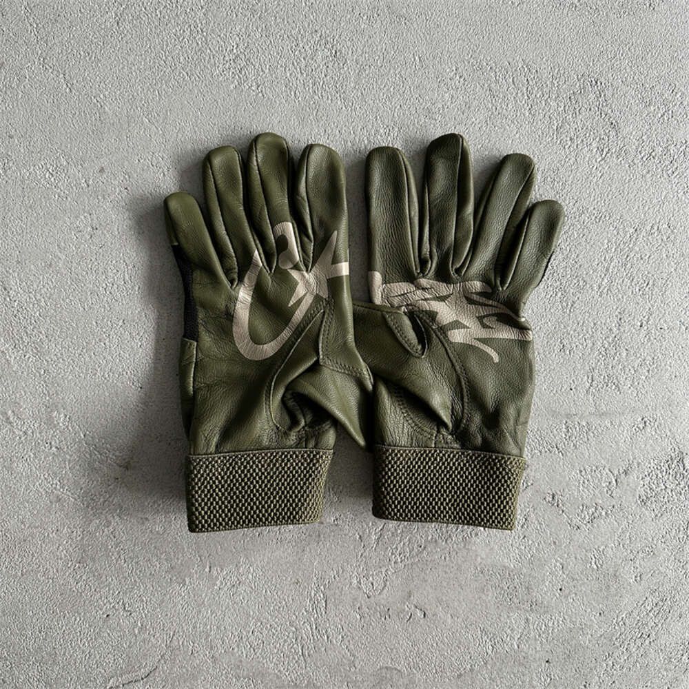 Yeşil deri eldivenler-S/M