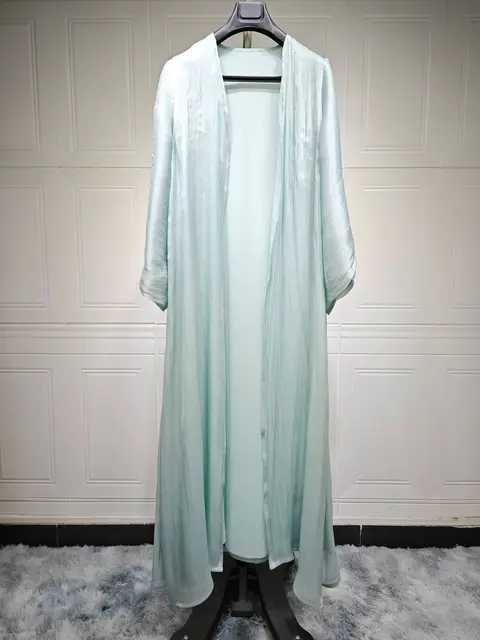 Green Open Abaya-one taille