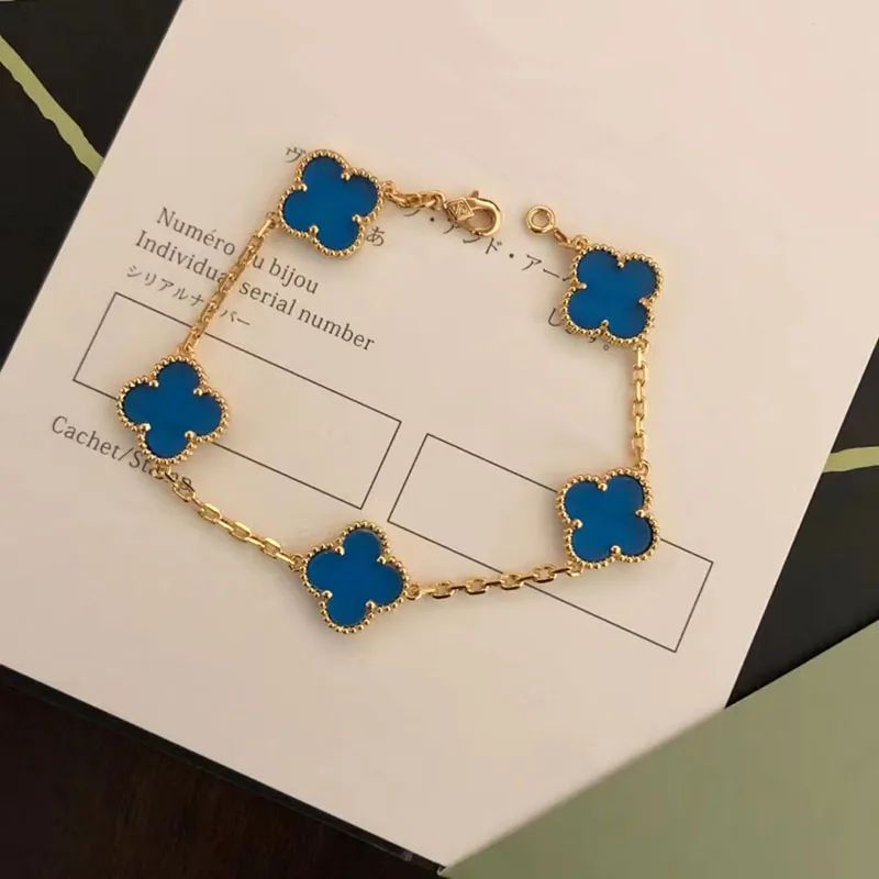 bracelet bleu doré