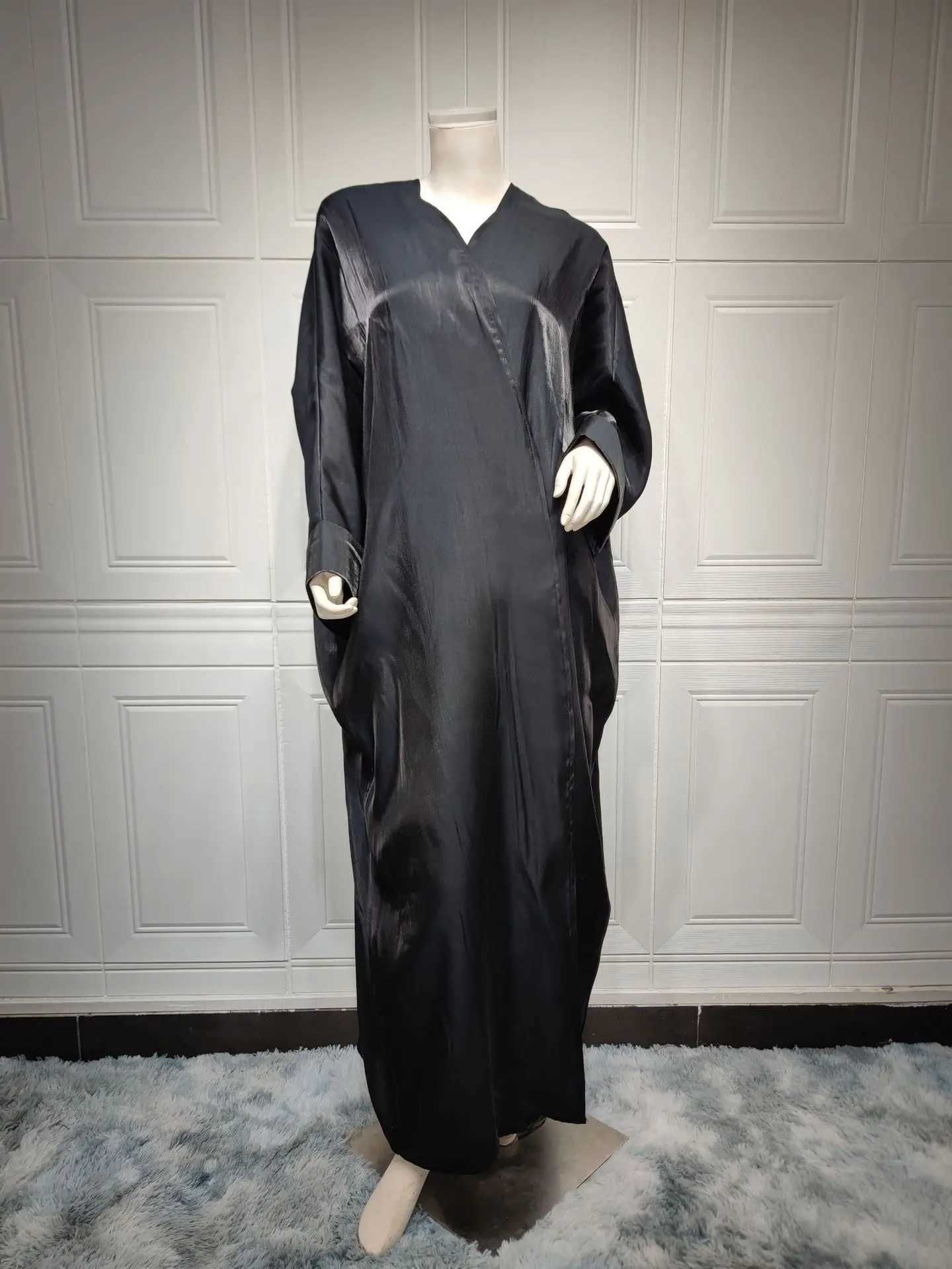 Black Open Abaya-One Tamaño