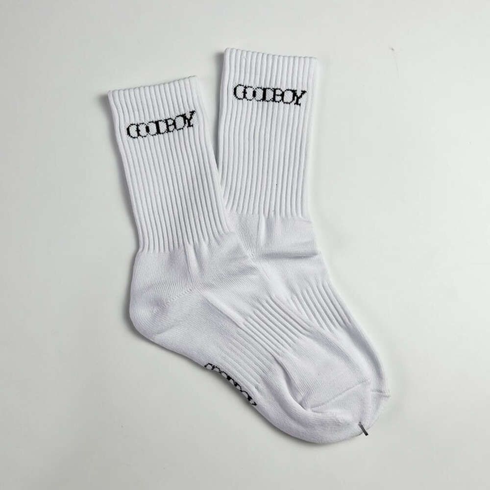 White English Letter Towel Socks