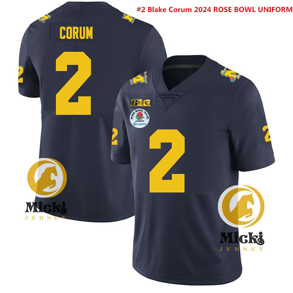 #2 Blake Corum 2024 ROSE BOWL UNIFORM