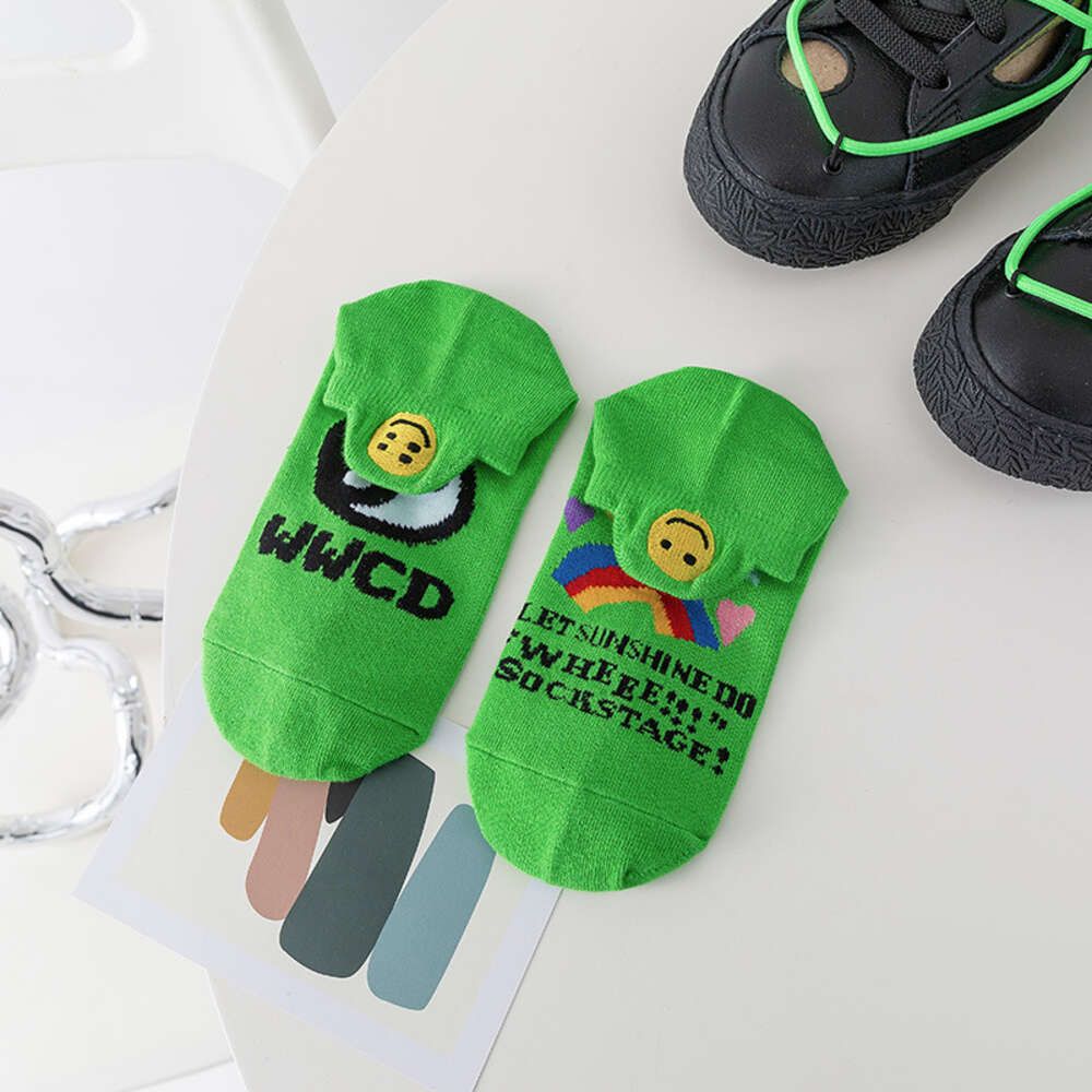 Green Cpmf Boat Socks Thin Style