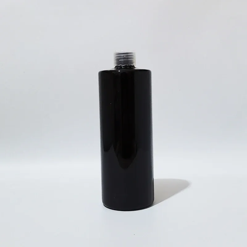 500ml plastic black bottle clear