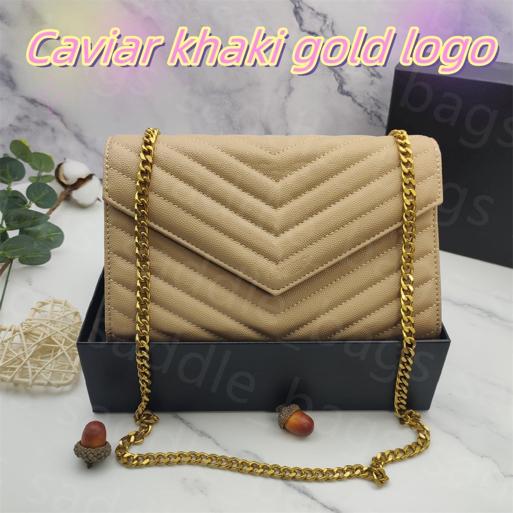 Caviar khaki gold logo