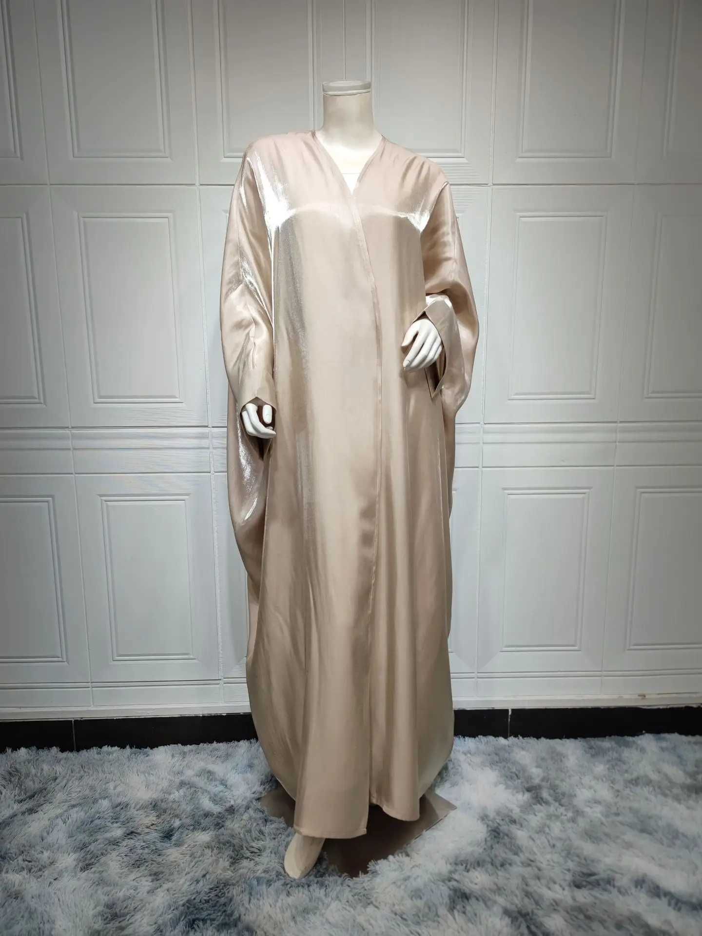 Beige abierto abaya-one tamaño