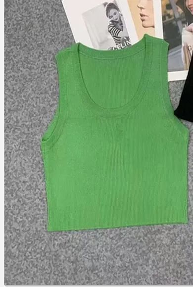 Green Short tank top