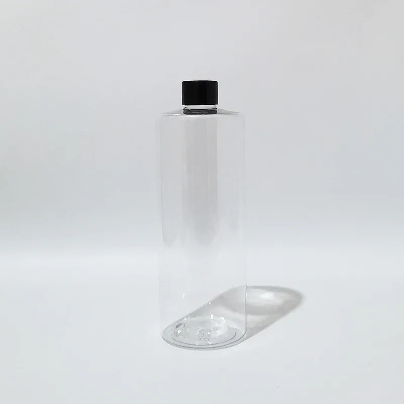 500ml plastic clear bottle black