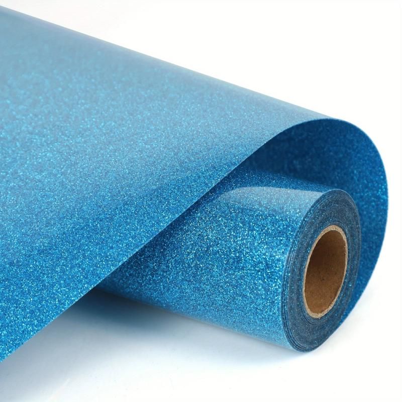 30.48cmx152cm Glitter Sky blauw