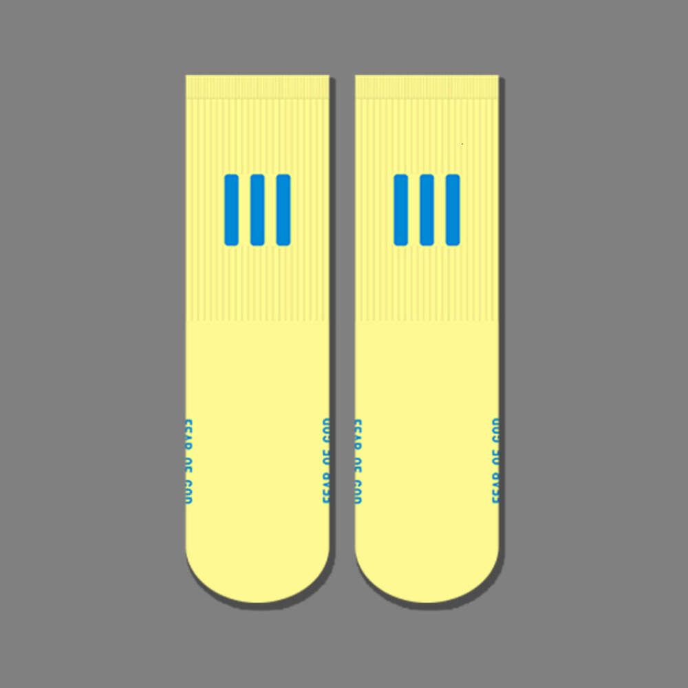 Yellow Fog Mid Length Socks