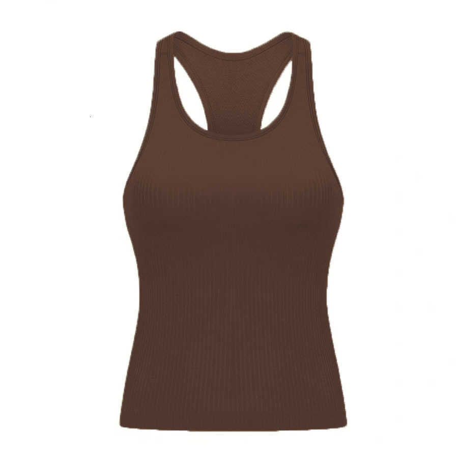 Brown Ebb Long Tank Top Coffee