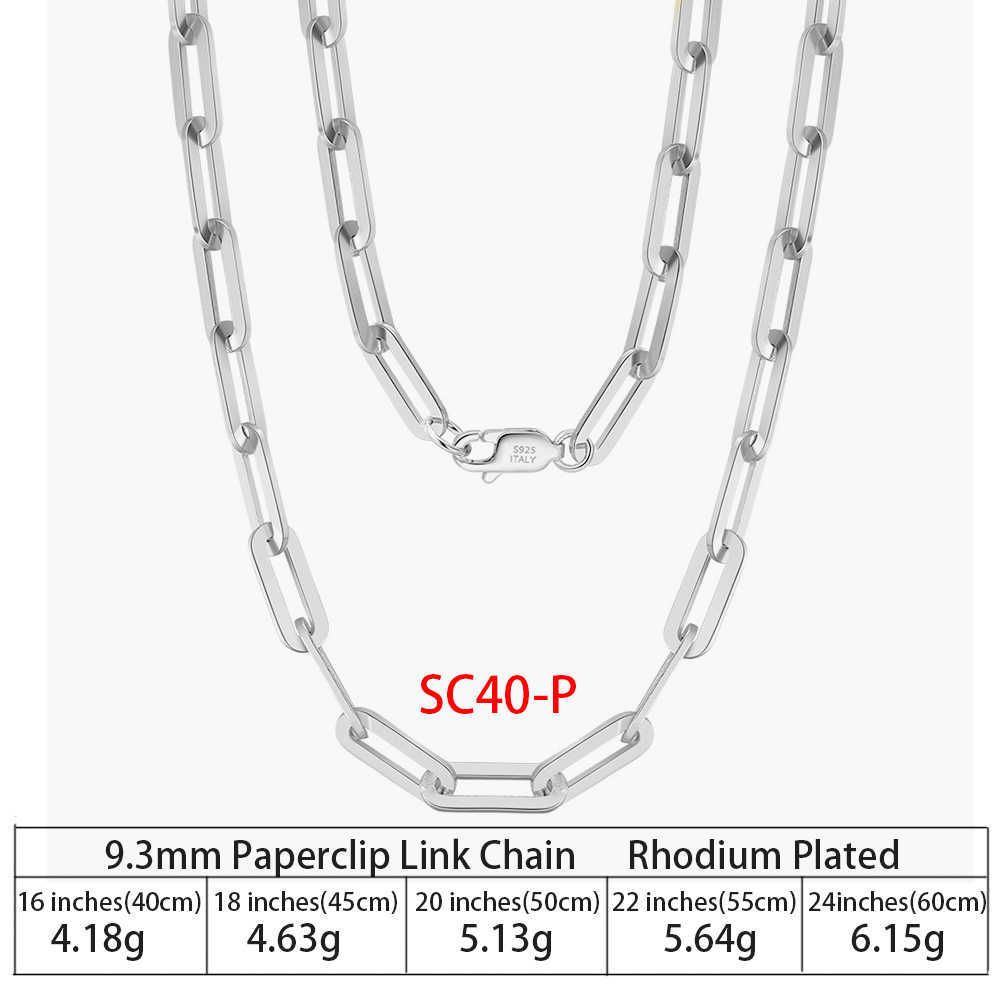 9.3mm-rhodium Plated-22 Inches (55cm)