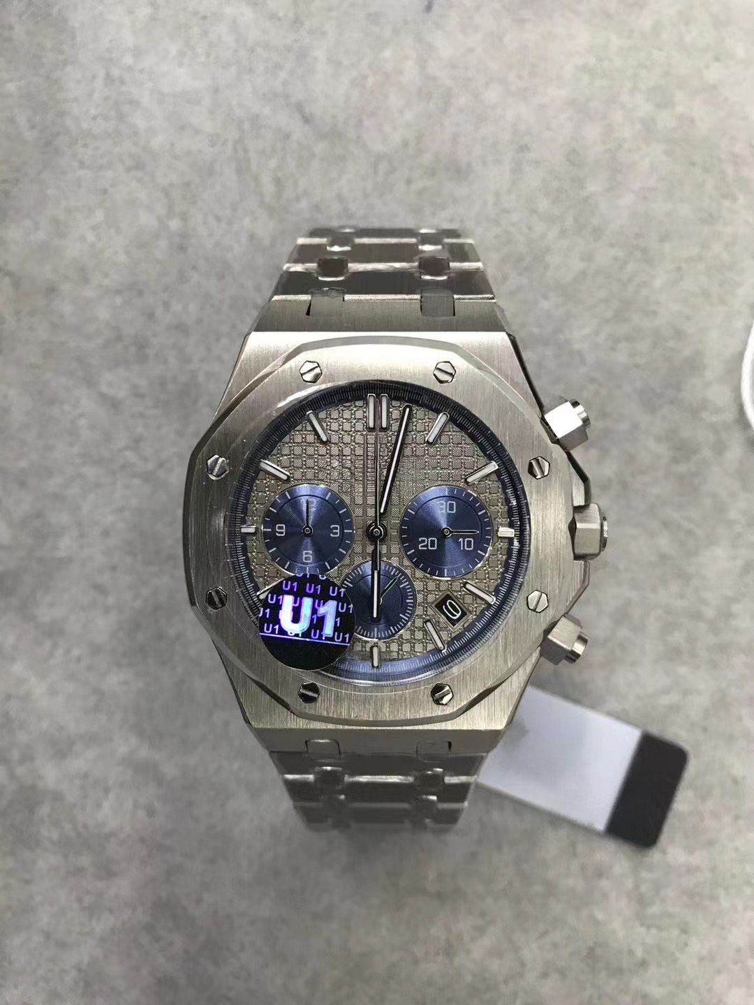 Steel Case Grey Blue Dial