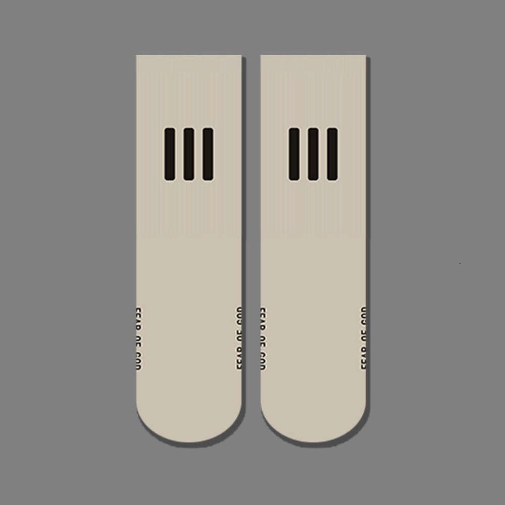 Beige Fog Mid Length Socks