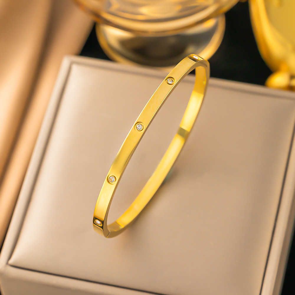 【Z4810】 Goud met één diamantarmband
