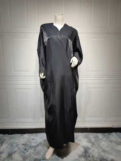Noir ouvert abaya-one taille