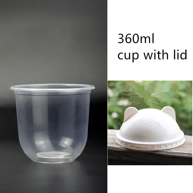 Чашка с белой крышкой 360 мл 50 шт.