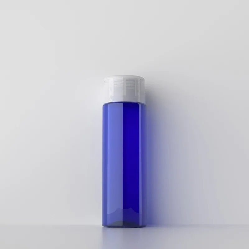 100 ml China Plastikblau mit klar
