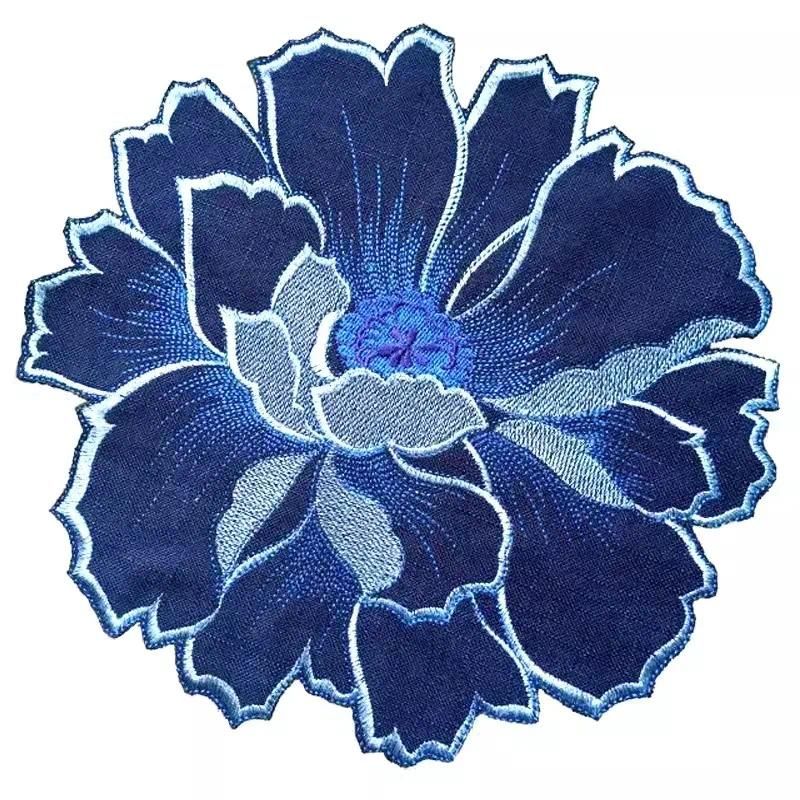 38x38cm bleu de fleur