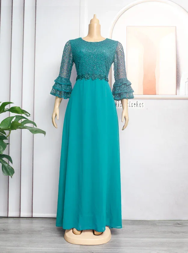 XL Green Elegantes Kleid