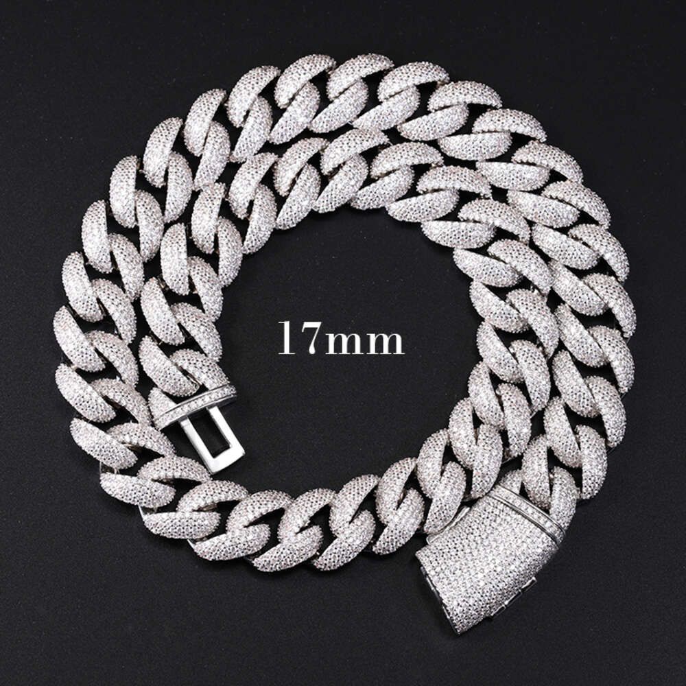 17mm 4rows silver-16inches