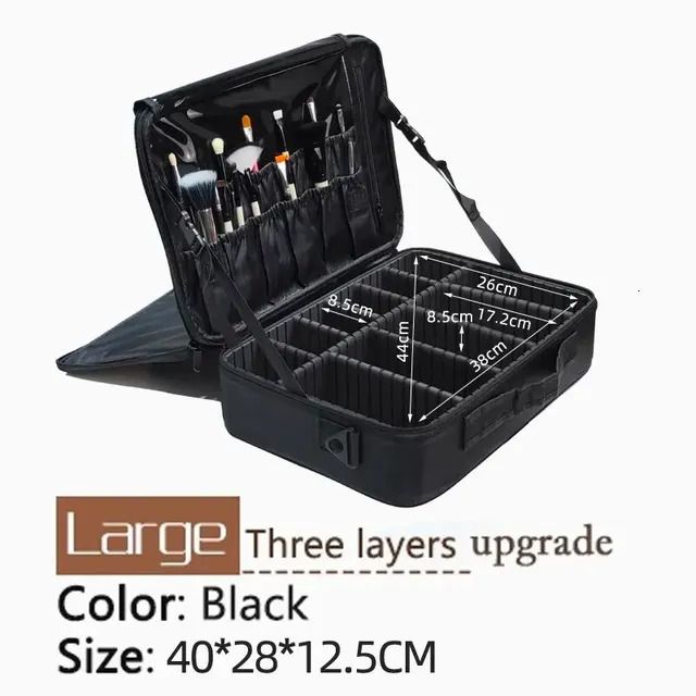 Large 3 Layer Black