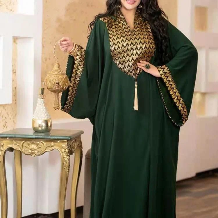 Robe africaine verte taille unique