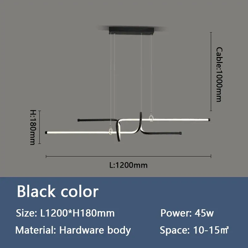 Dimmable RC Siyah L1200mm