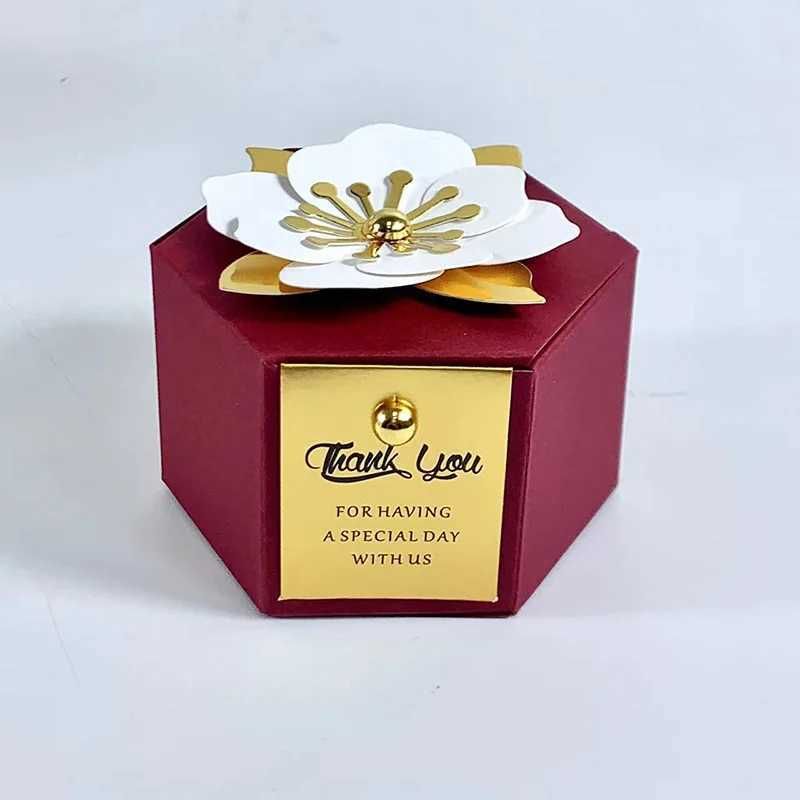 Red Wine Gold Card-10PCS-4.5x4.5x5.4cm