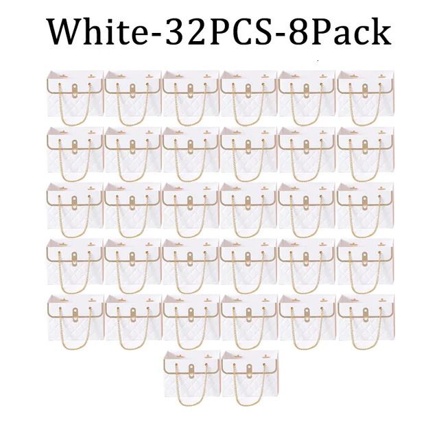 White-32pcs-8packs-15x10x10.5cm