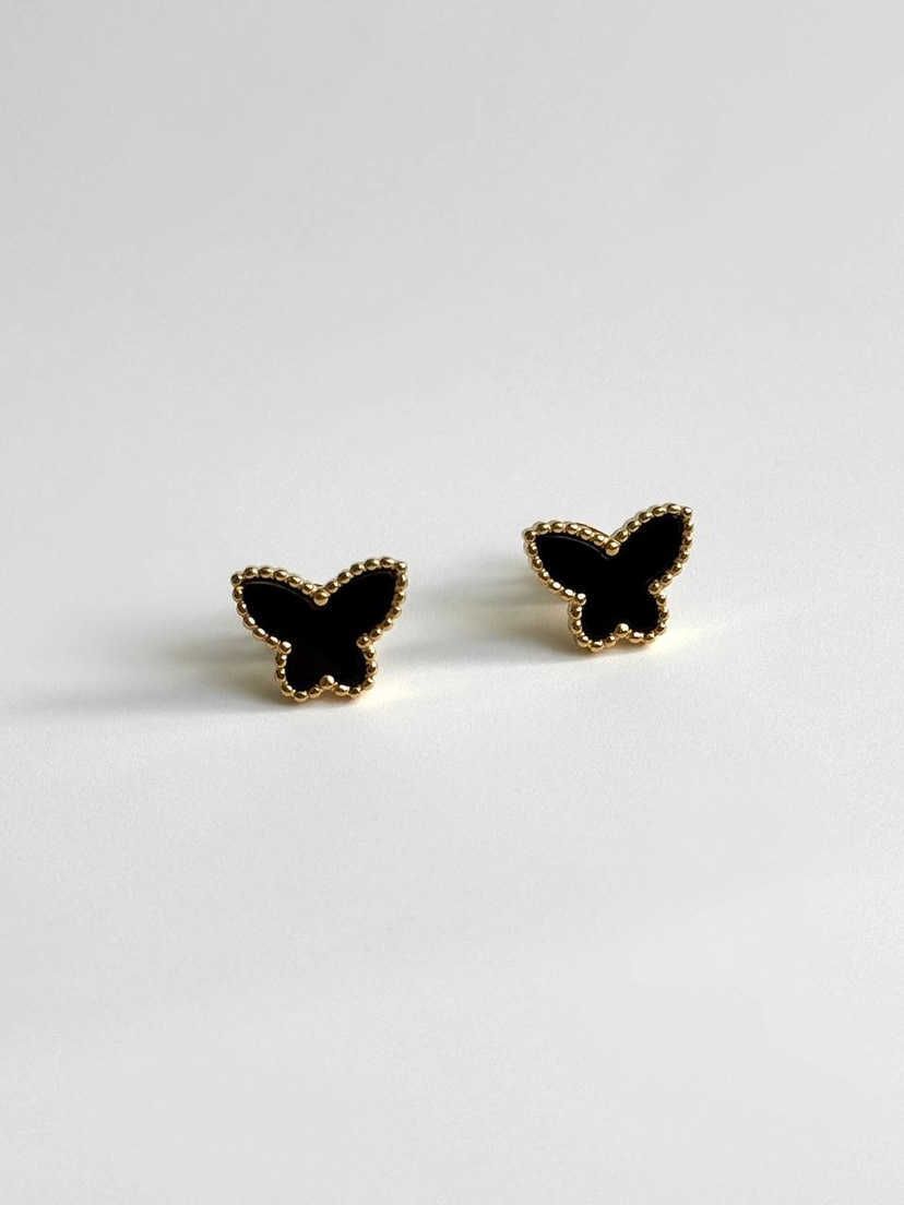 880- Kolczyki motyli czarne