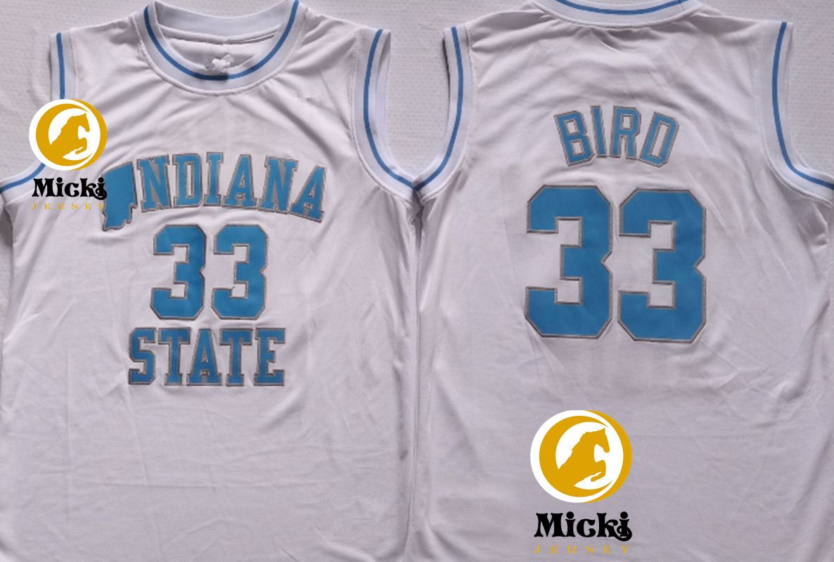 33 Larry Bird Indiana State White