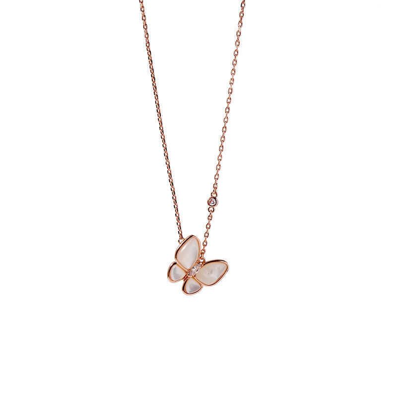 Collier rose + coquille blanche