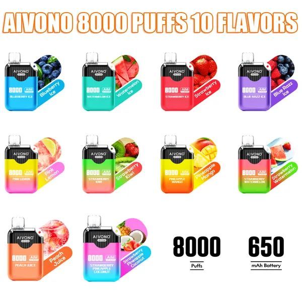 AIVONO AIM CLEAR 8000 PUFFS